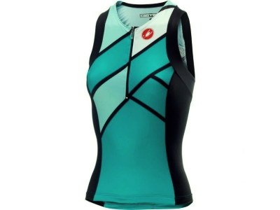 Dámsky dres Castelli Free W TRI SINGLET čierna, tyrkysová